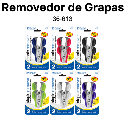 Claw Style Staples Remover w/Safety Lock (2pcs/Pack)