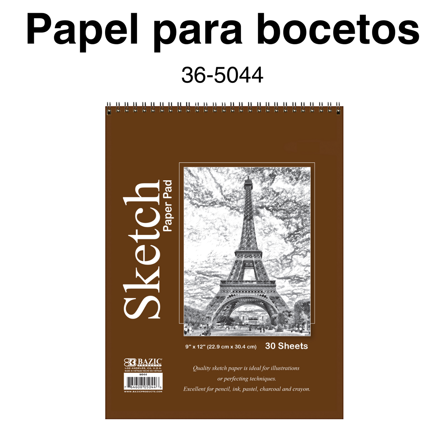 Sketch Pad Top Bound Spiral, 9″X 12″(30 Ct.)