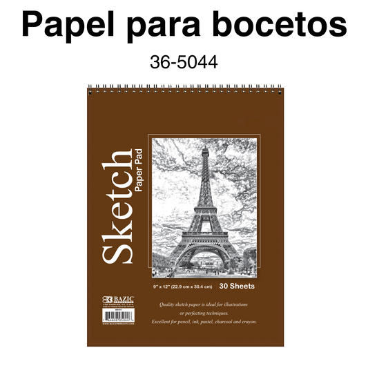 Sketch Pad Top Bound Spiral, 9″X 12″(30 Ct.)