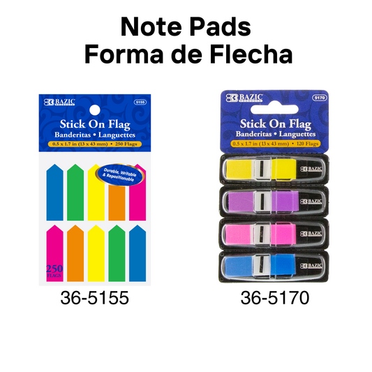 Note Pads en Forma de Flecha