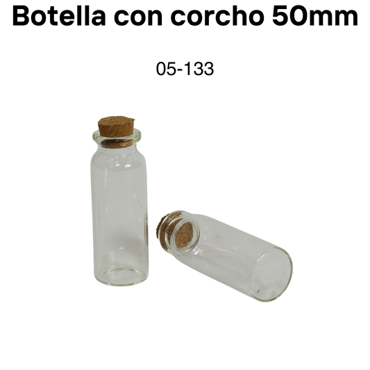 Botellas con Corcho 22mm(D) x 50mm(H) x 12.5mm (4pcs)