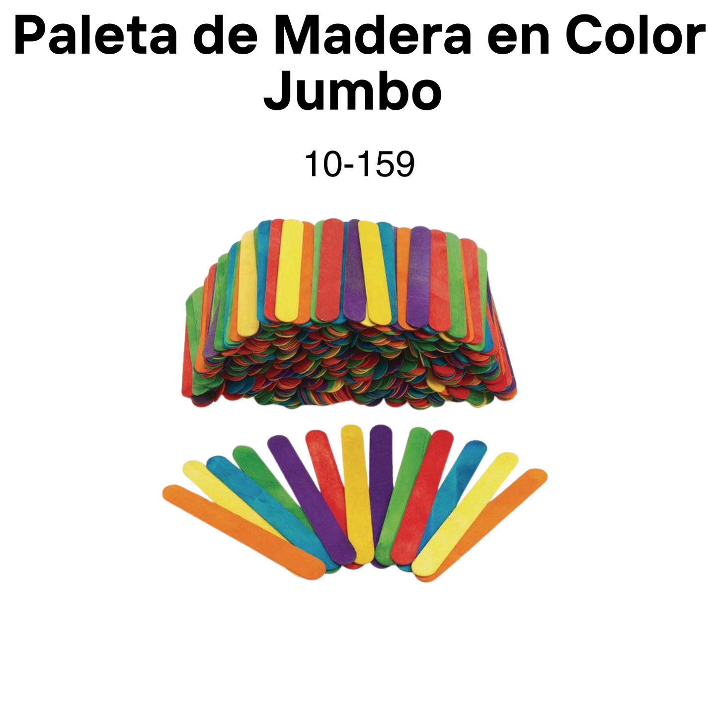 Paleta de Madera Jumbo en Color (40pcs/pqt)