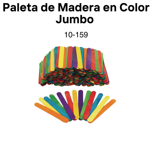 Paleta de Madera Jumbo en Color (40pcs/pqt)