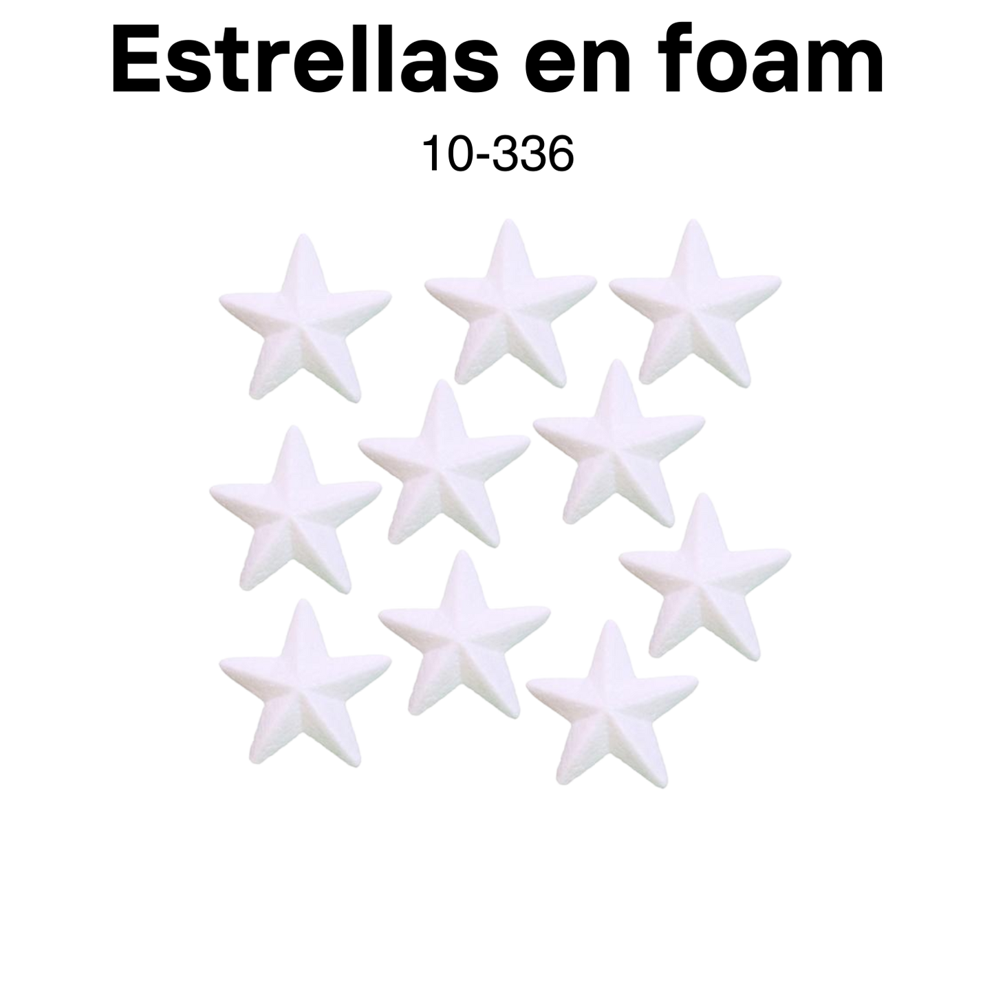 Estrellas en foam 2"-12pc/pqt