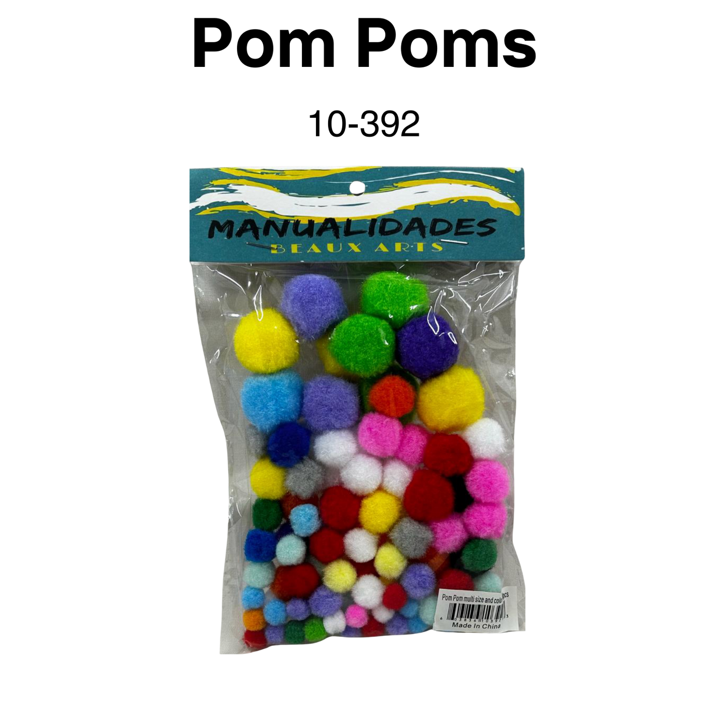 Pom poms Surtido 1cm 30pcs 1.5cm 30pcs 2cm 30pcs 3cm 10pcs