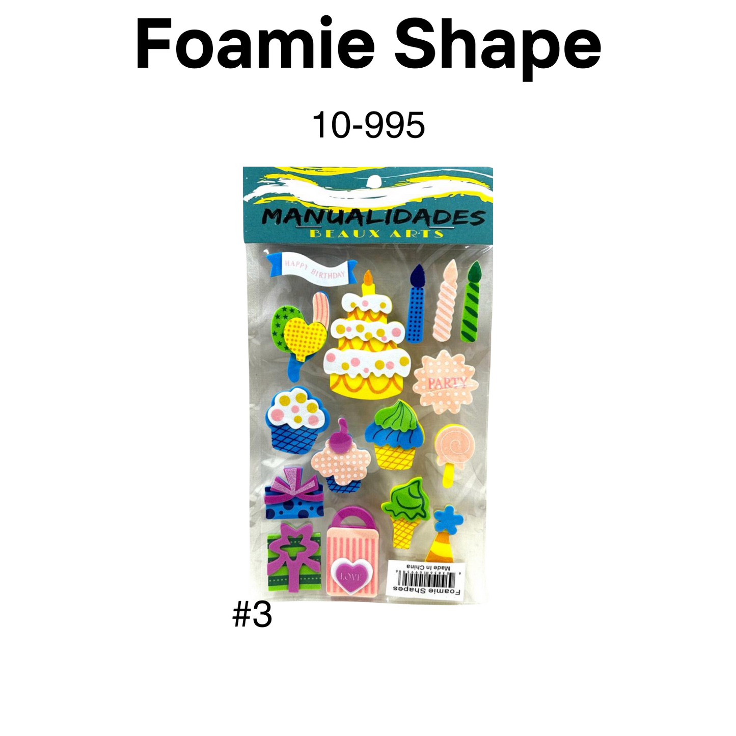 Foamie Shape de Cumpleaños