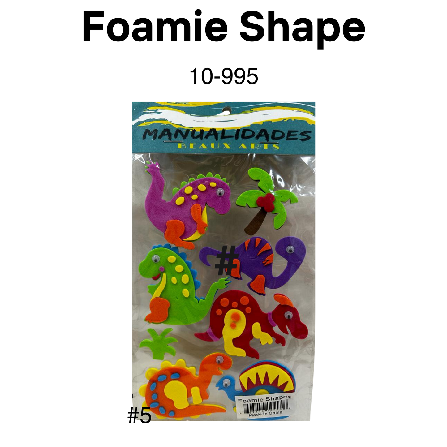 Item:10-995 Foamie Shape Dinosaurios