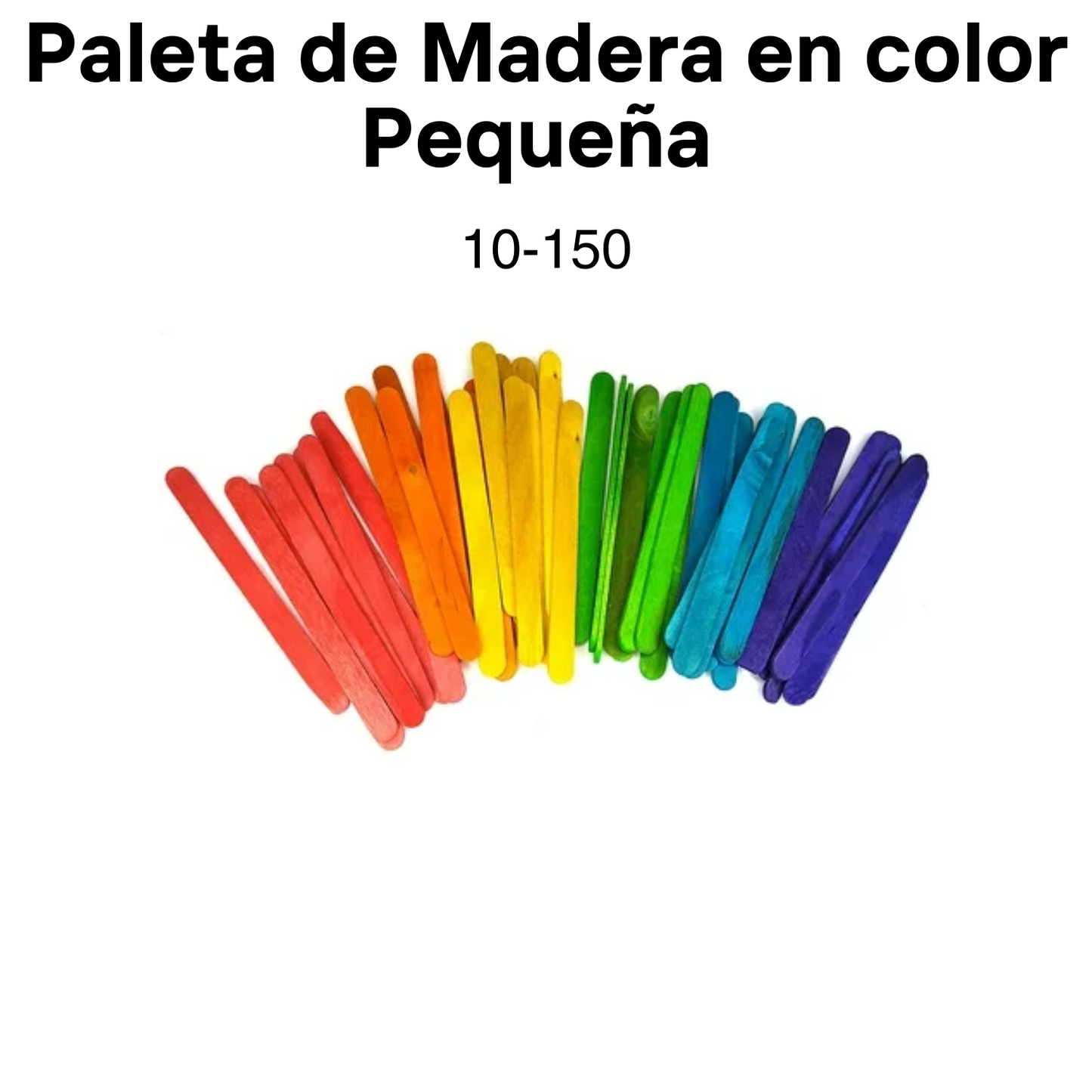 Paletas de madera en color pequeña (50-80 pcs/pqt)