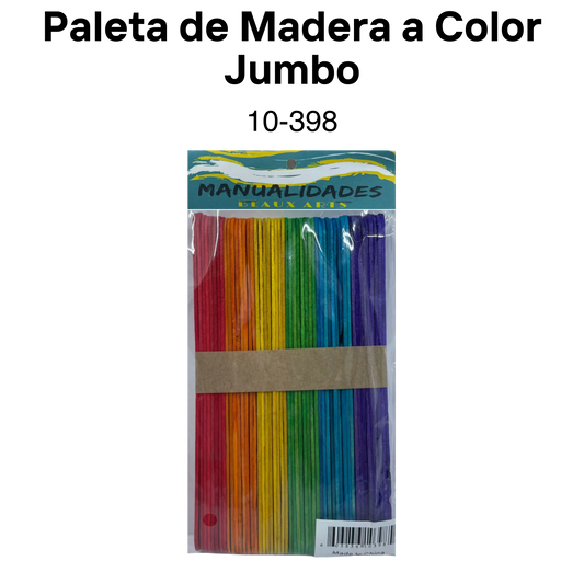 Paleta de Madera a Color Jumbo 50pcs