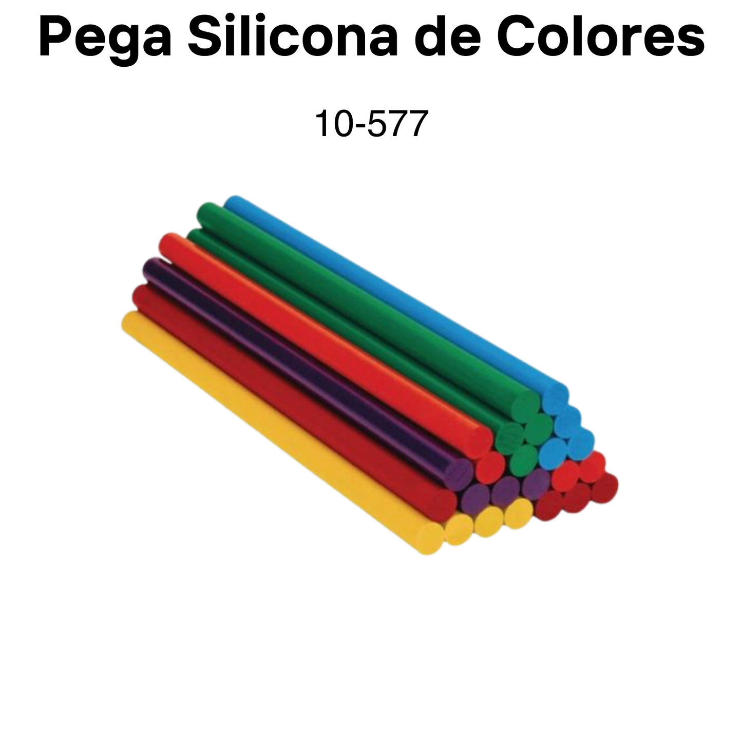 Pegas Silicona de Colores 10" (12pcs/pqt)