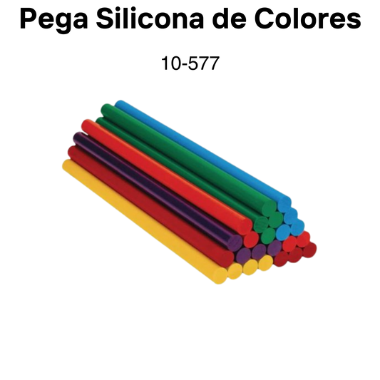 Pegas Silicona de Colores 10" (12pcs/pqt)