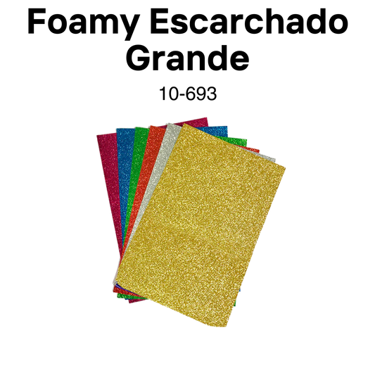 Foamy Escarchado Grande 15"x23" 10pcs/pqt