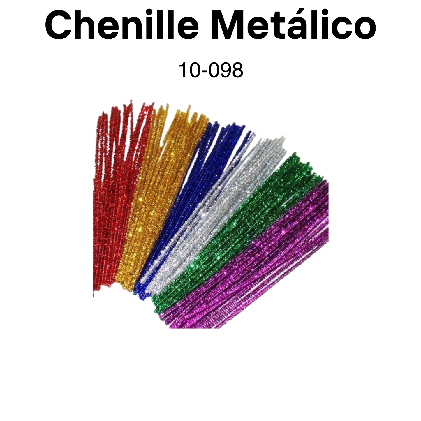 Chenille Metálico 12pcs/pqt