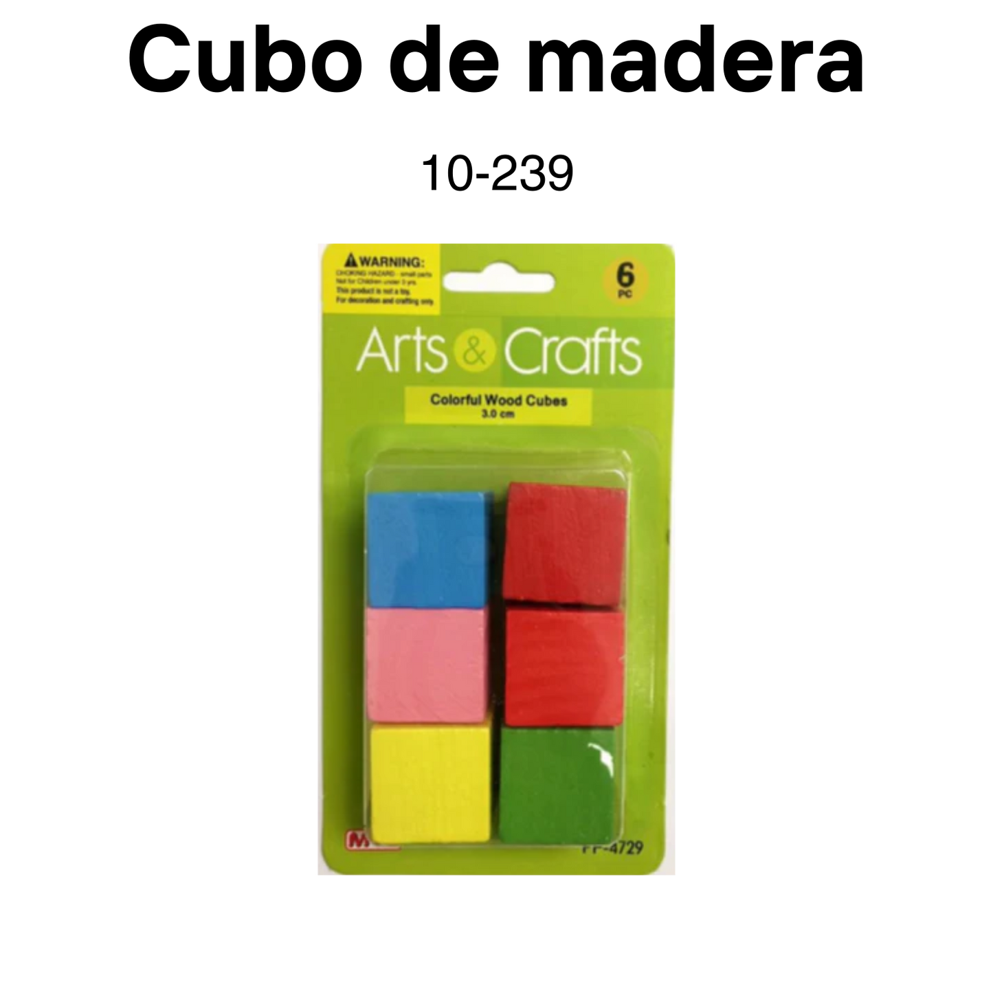 Cubos de madera multi 1.18" 6 pcs