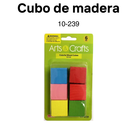 Cubos de madera multi 1.18" 6 pcs