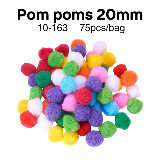 Pom Poms 20mm 75 pcs/bag