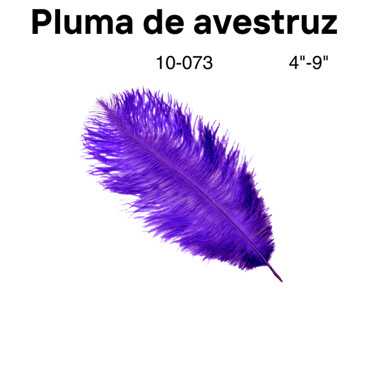 Pluma de Avestruz 4"-9" 1pc/bag