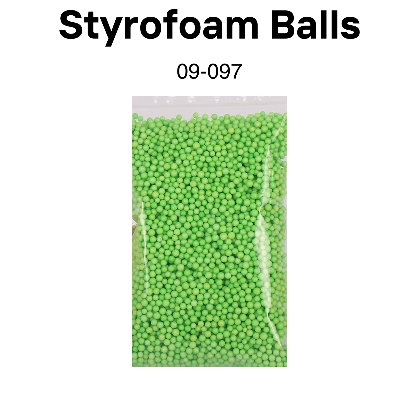 Styrofoam balls Light Green 8mm-10mm