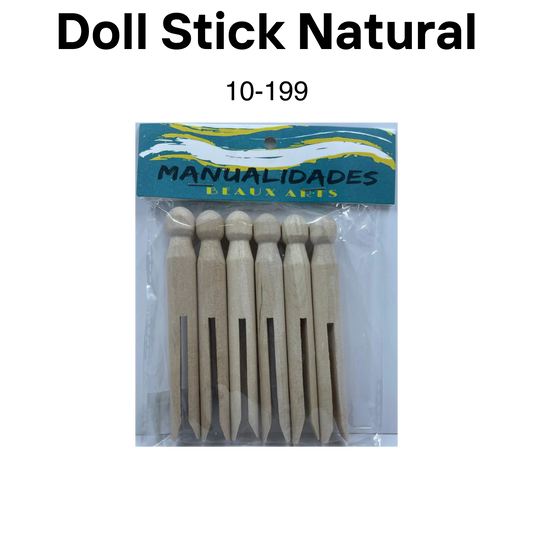 Doll Stick Natural 4 1/8" 6pcs
