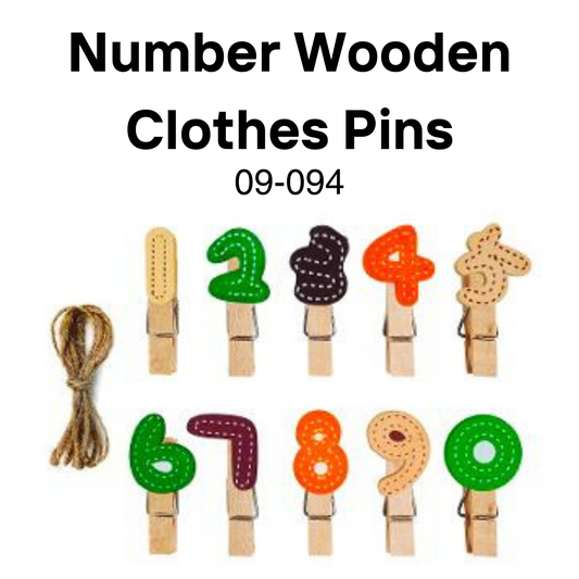 Number Wooden Clothes pins