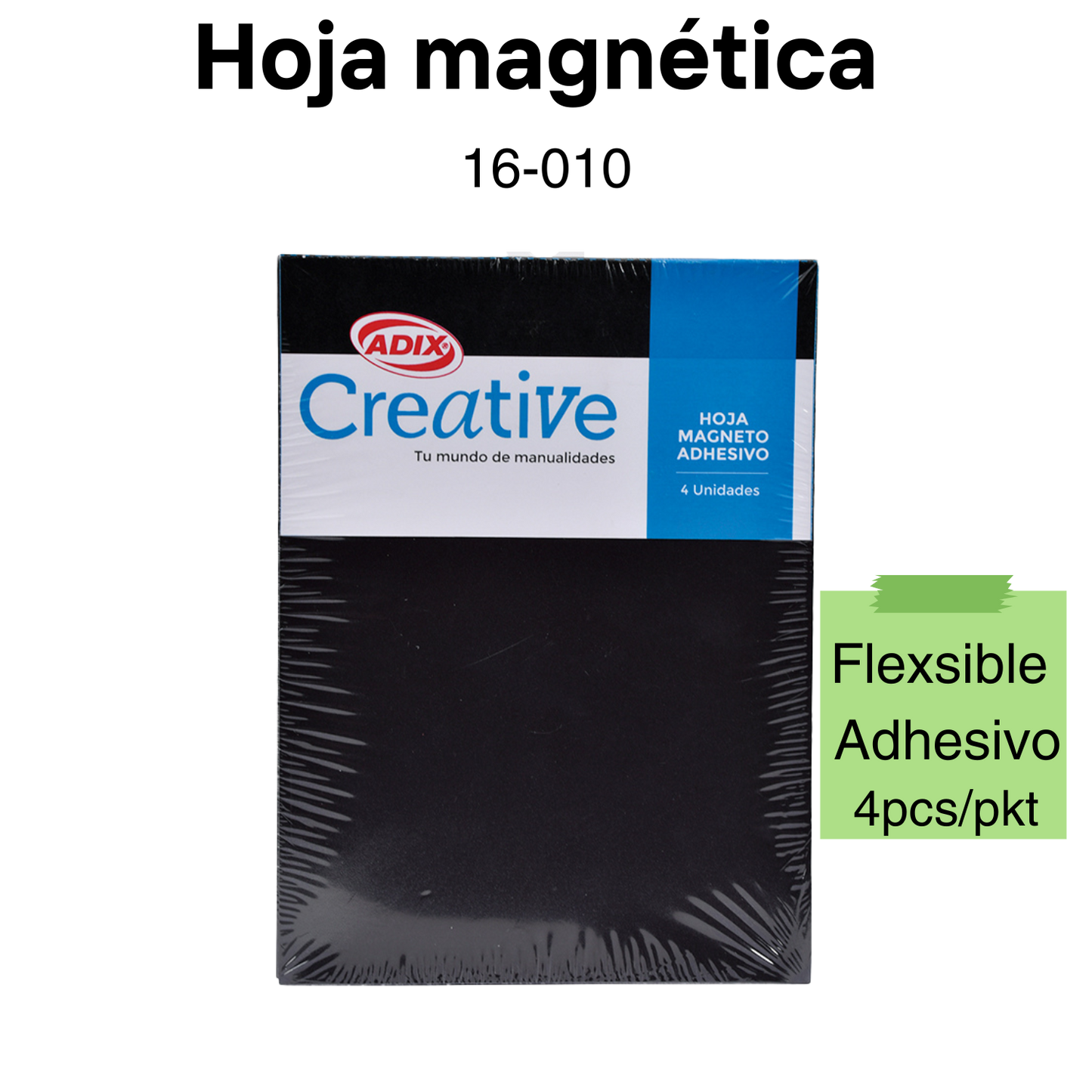 Hoja magnética flexible adhesivo 4pcs/pkt