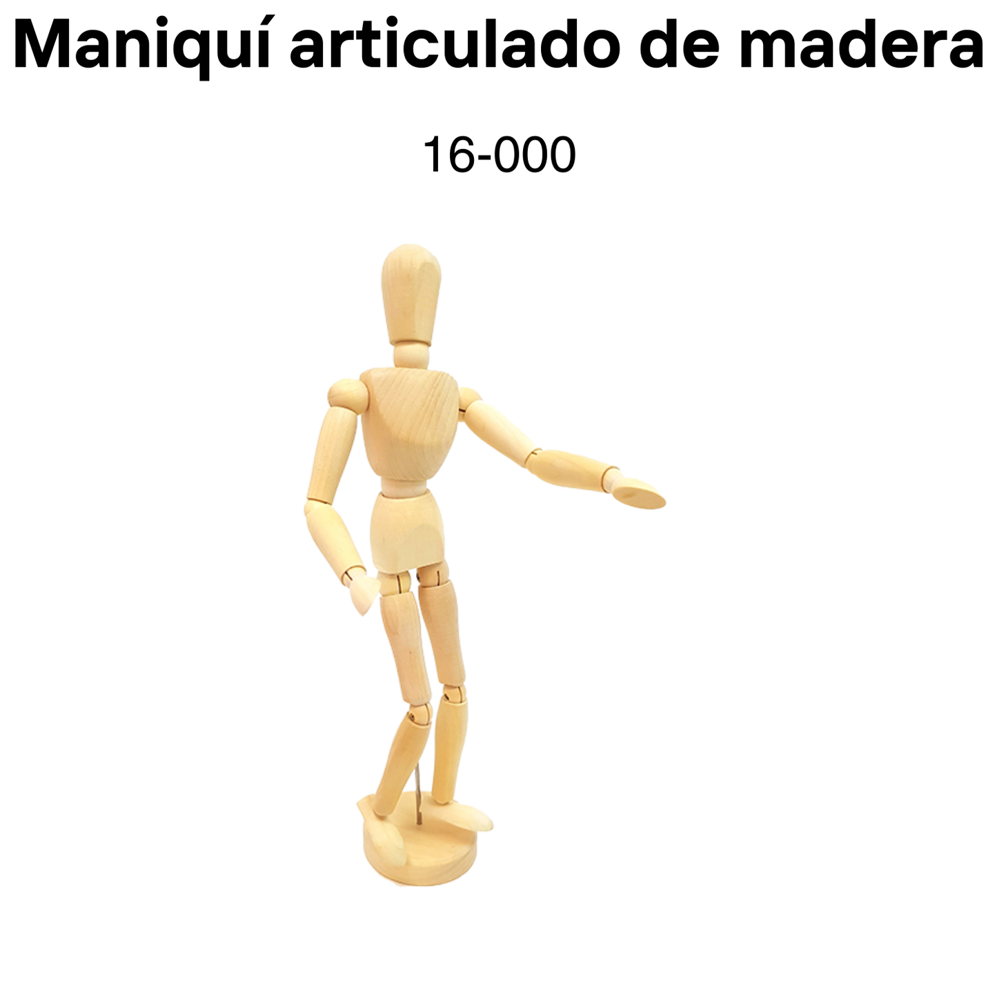 Maniquí articulado de madera