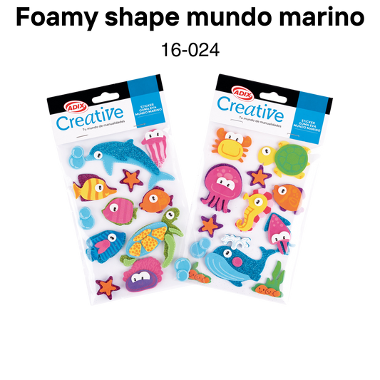 Foamy shape mundo marino 12pcs/pqt
