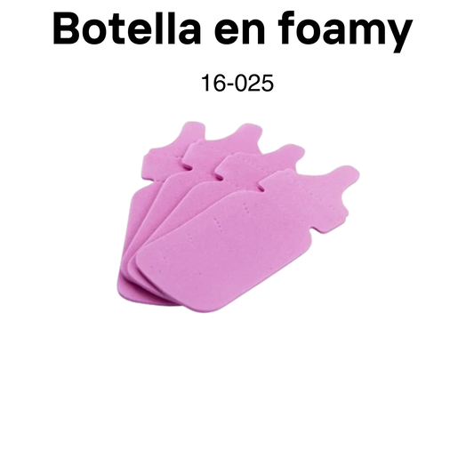 Botella en foamy rosa 12pcs/pqt