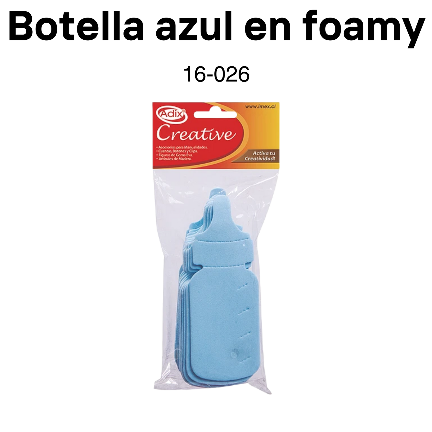 Botella en foamy 12pcs/pqt
