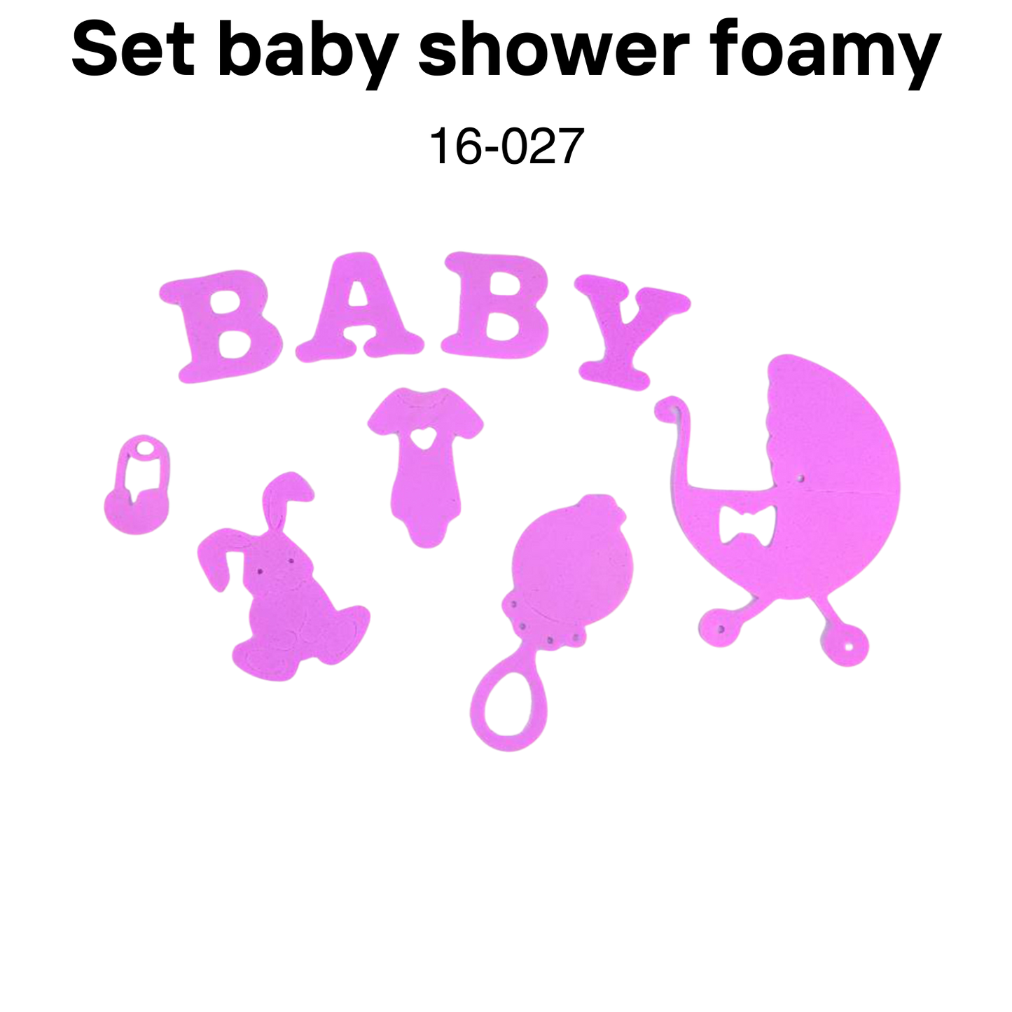 Set baby shower en foamy 9pcs/pqt
