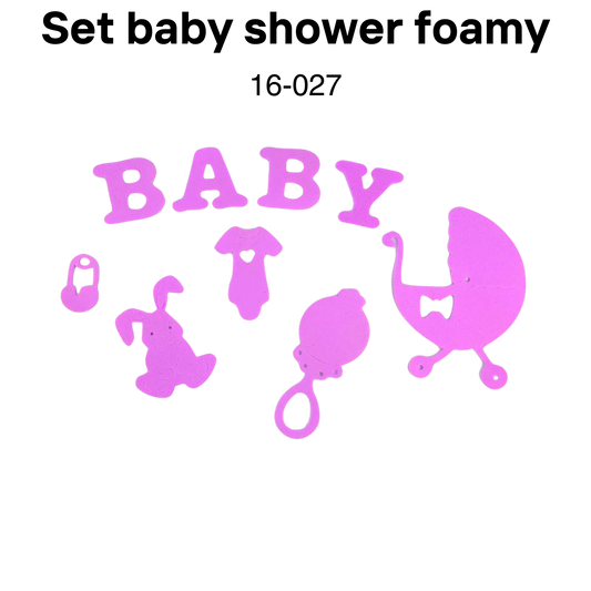 Set baby shower en foamy 9pcs/pqt