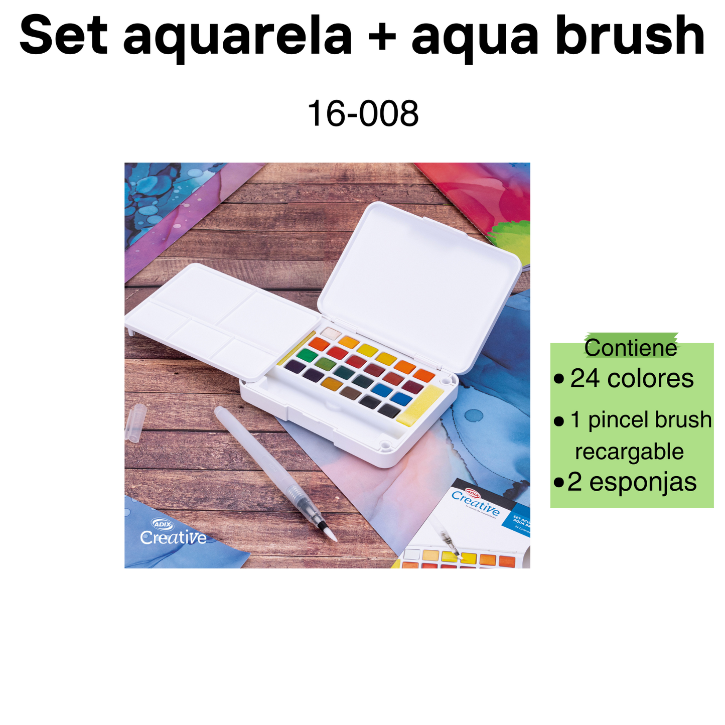 Set aquarela + aqua brush