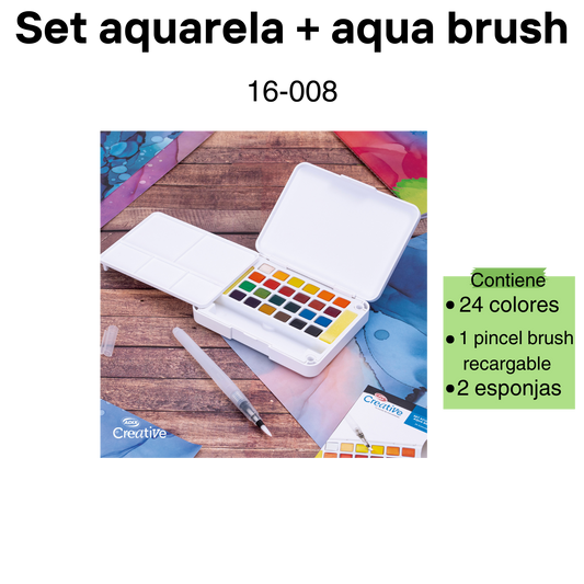 Set aquarela + aqua brush