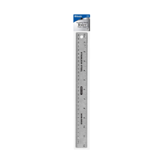 Stainless Steel Ruler w/non skid
