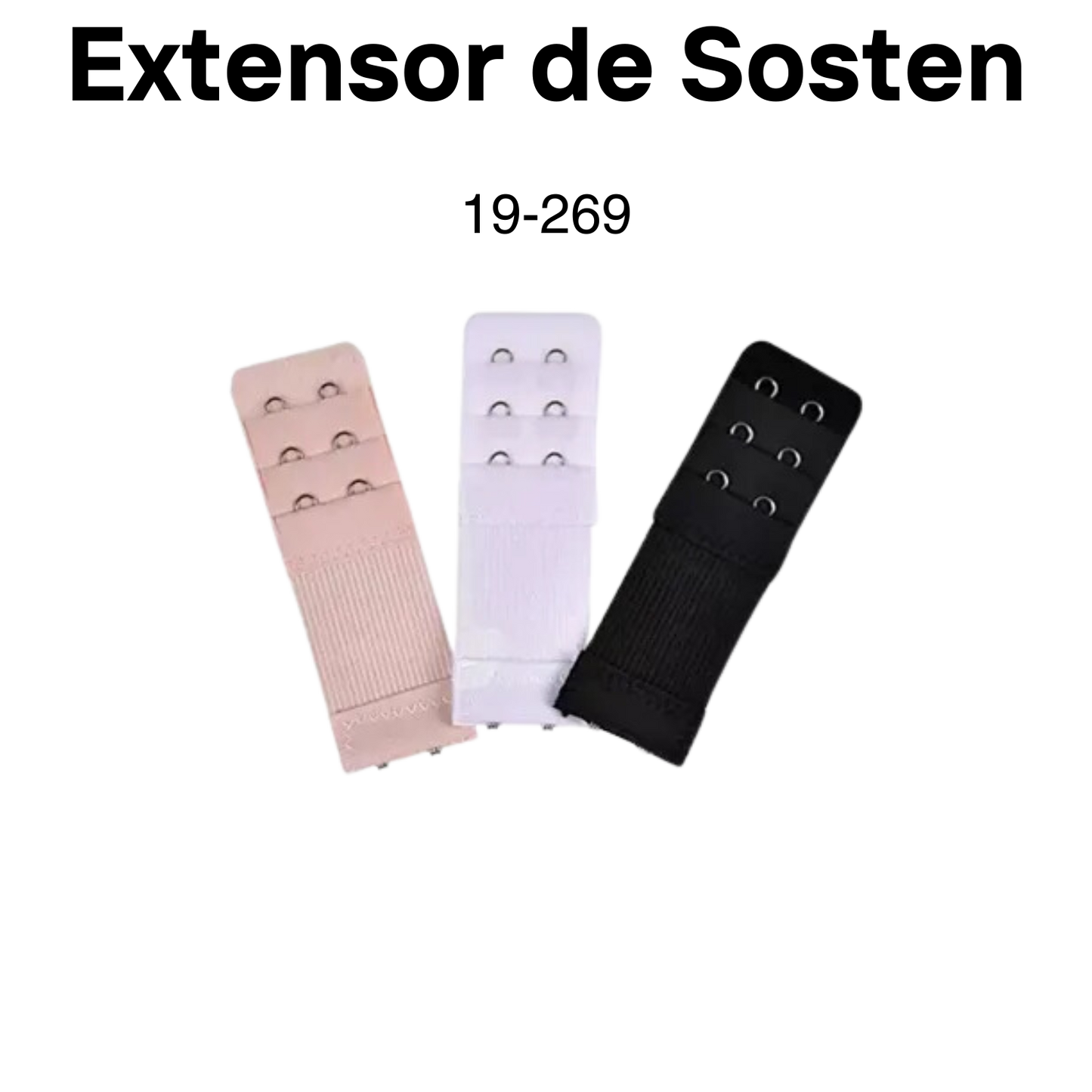 Item:19-269 Extensor de sosten 3*2 30mmx11cm 2pc/bag