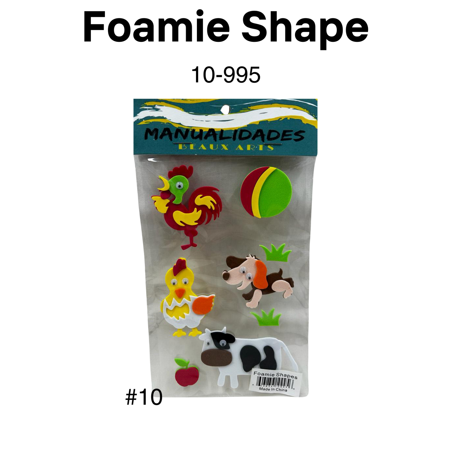 Item:10-995 Foamie Shape Animales de la granja