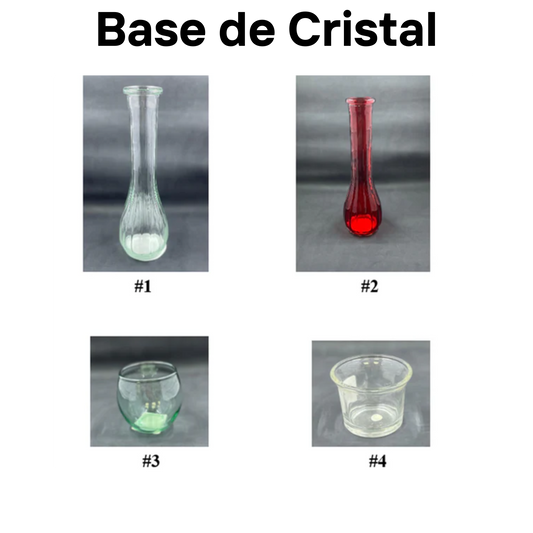 Bases de cristal precio por unidad