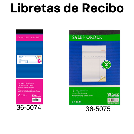 Libretas de Recibo