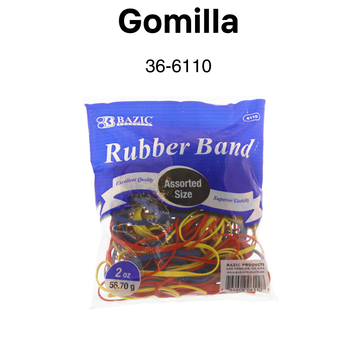 Rubber Bands Assorted Sizes and Colors