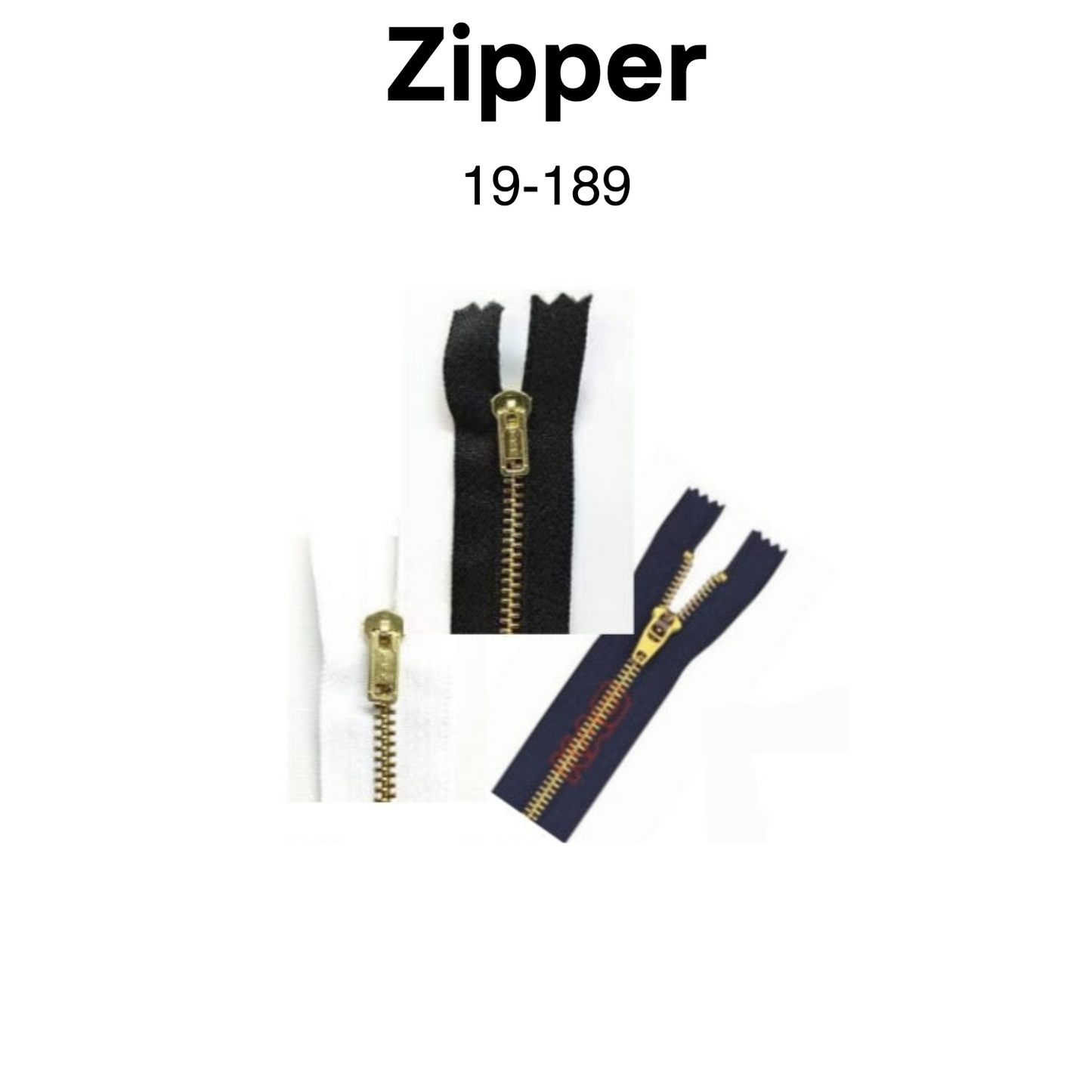 Item:19-189 Zipper Bronce 1pc