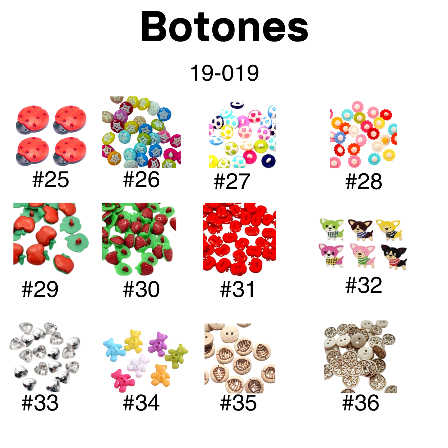 Item:19-019 Botones 25-36