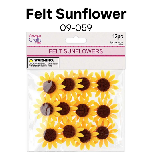 Felt Sunflowers 12pcs