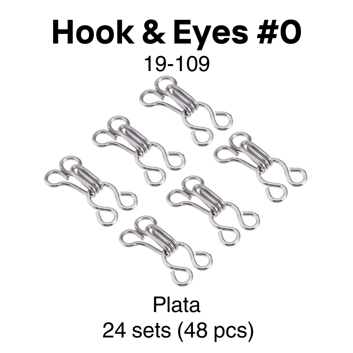 Item: 19-109 Hook & Eyes #0