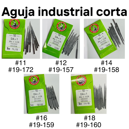 Aguja Industrial Corta