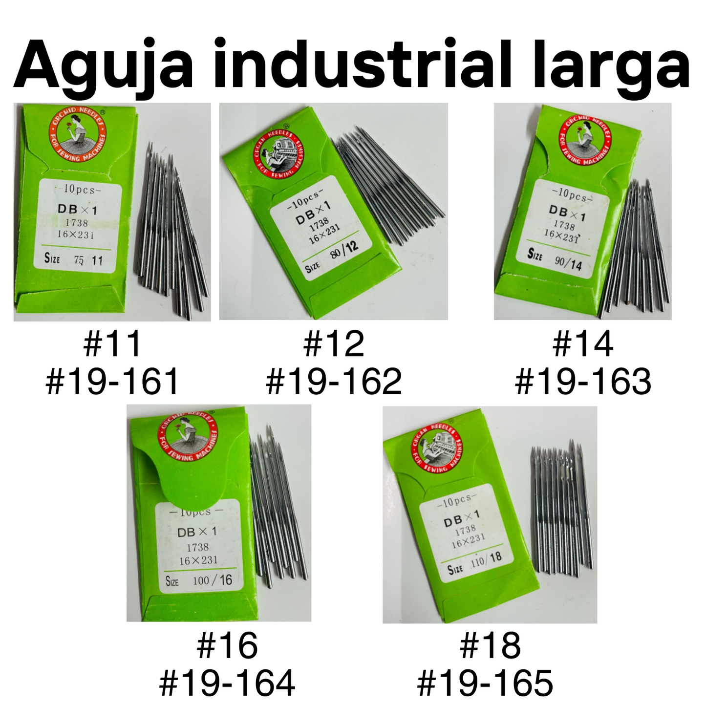 Aguja Industrial Larga