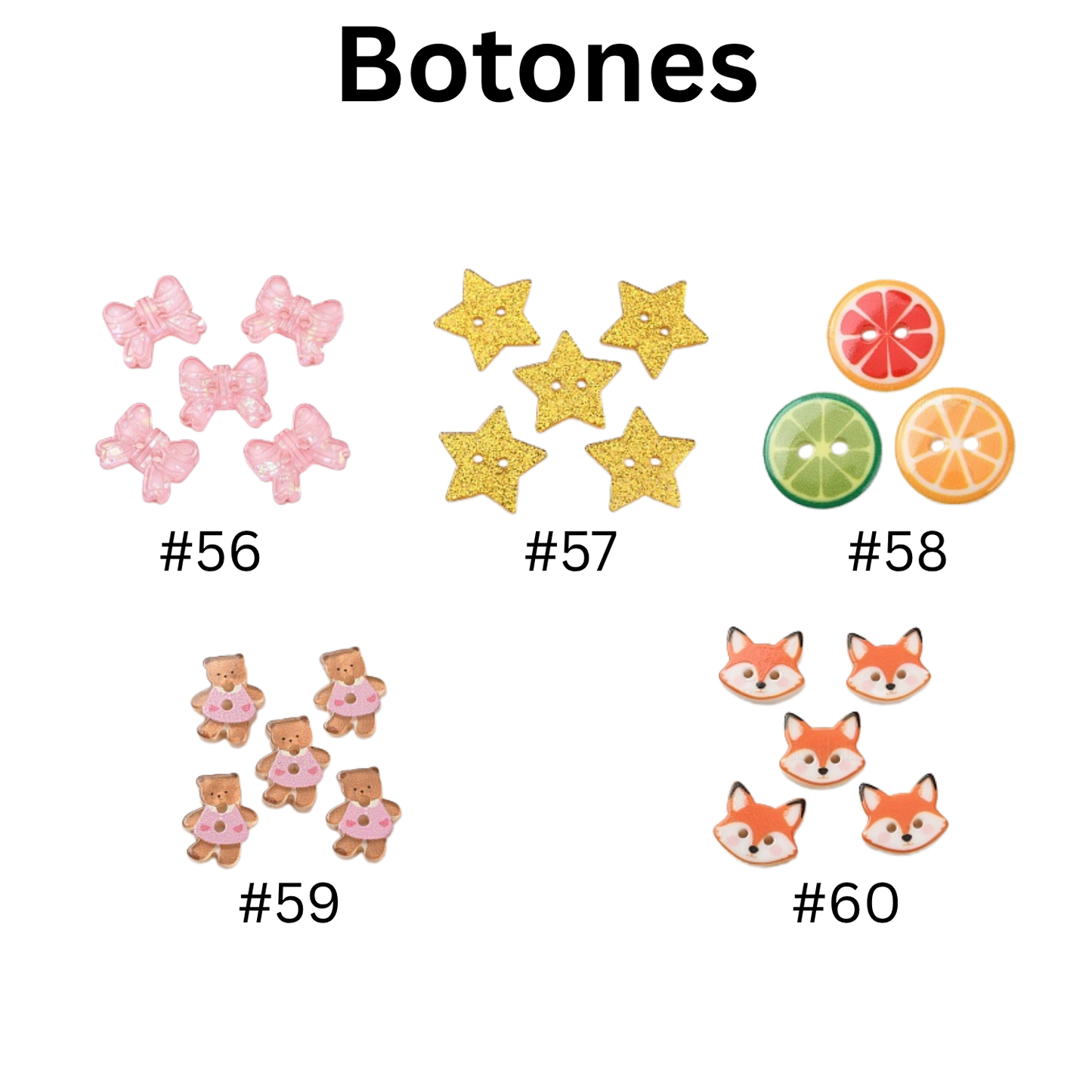 Item:19-019 Botones 2pcs/bag