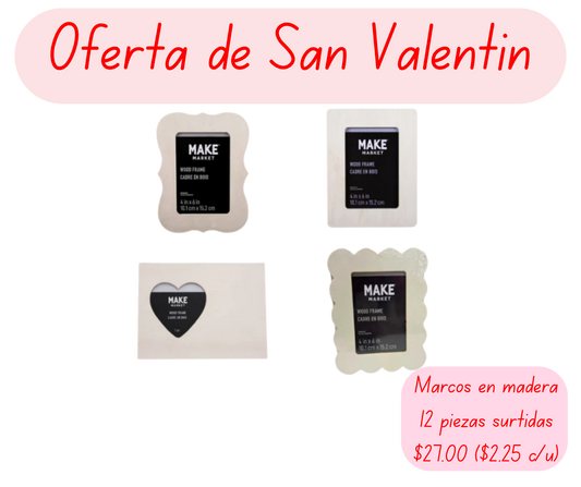 Marcos en madera 12 piezas surtidas