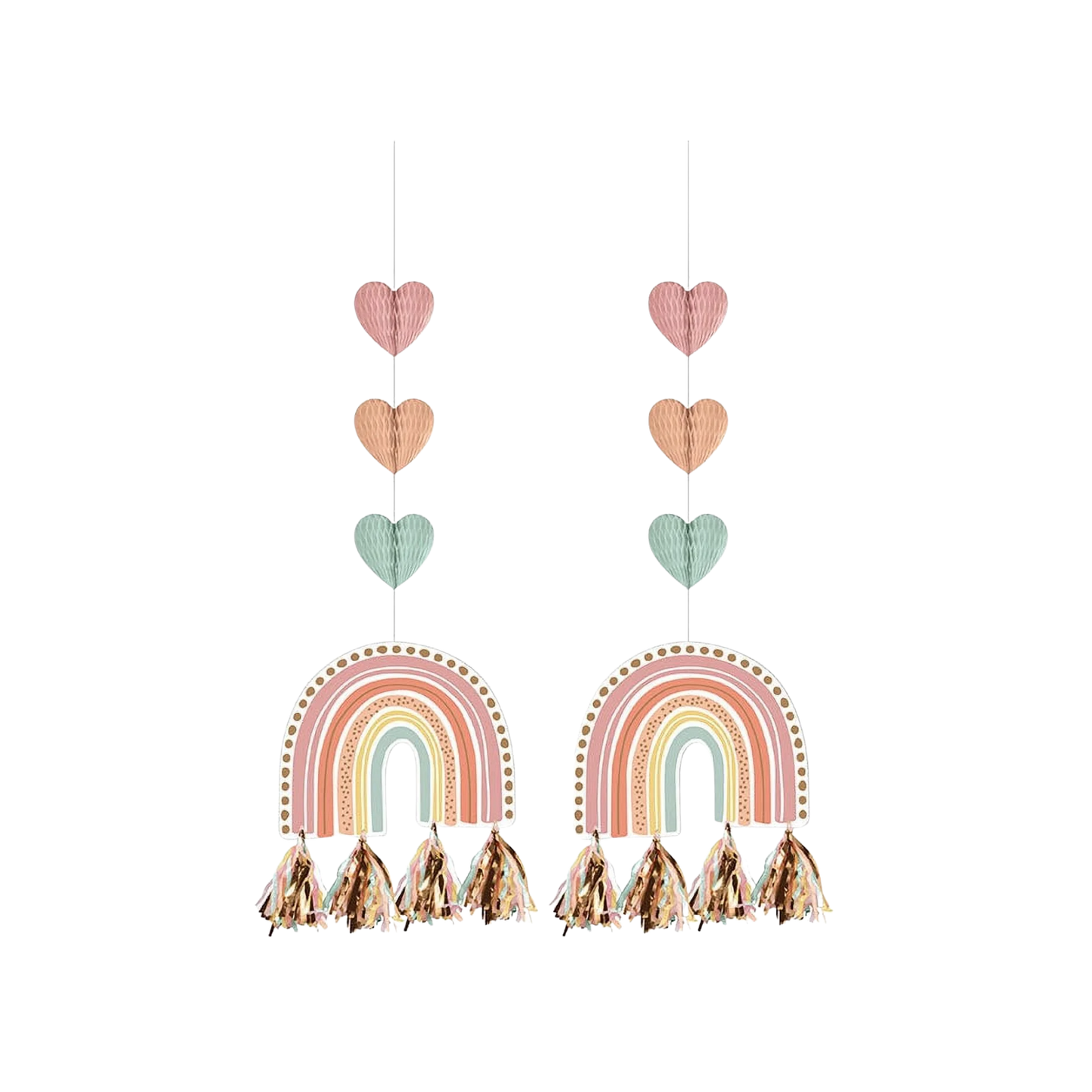 Boho rainbow hanging cutouts
