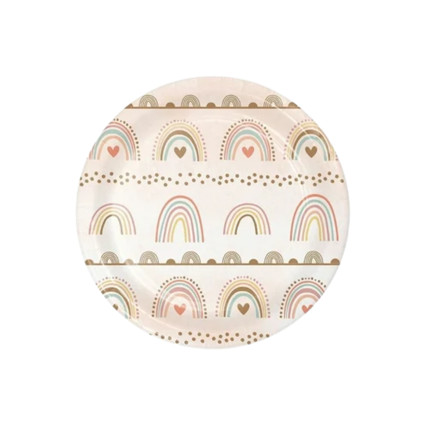 Boho rainbow plato pequeño