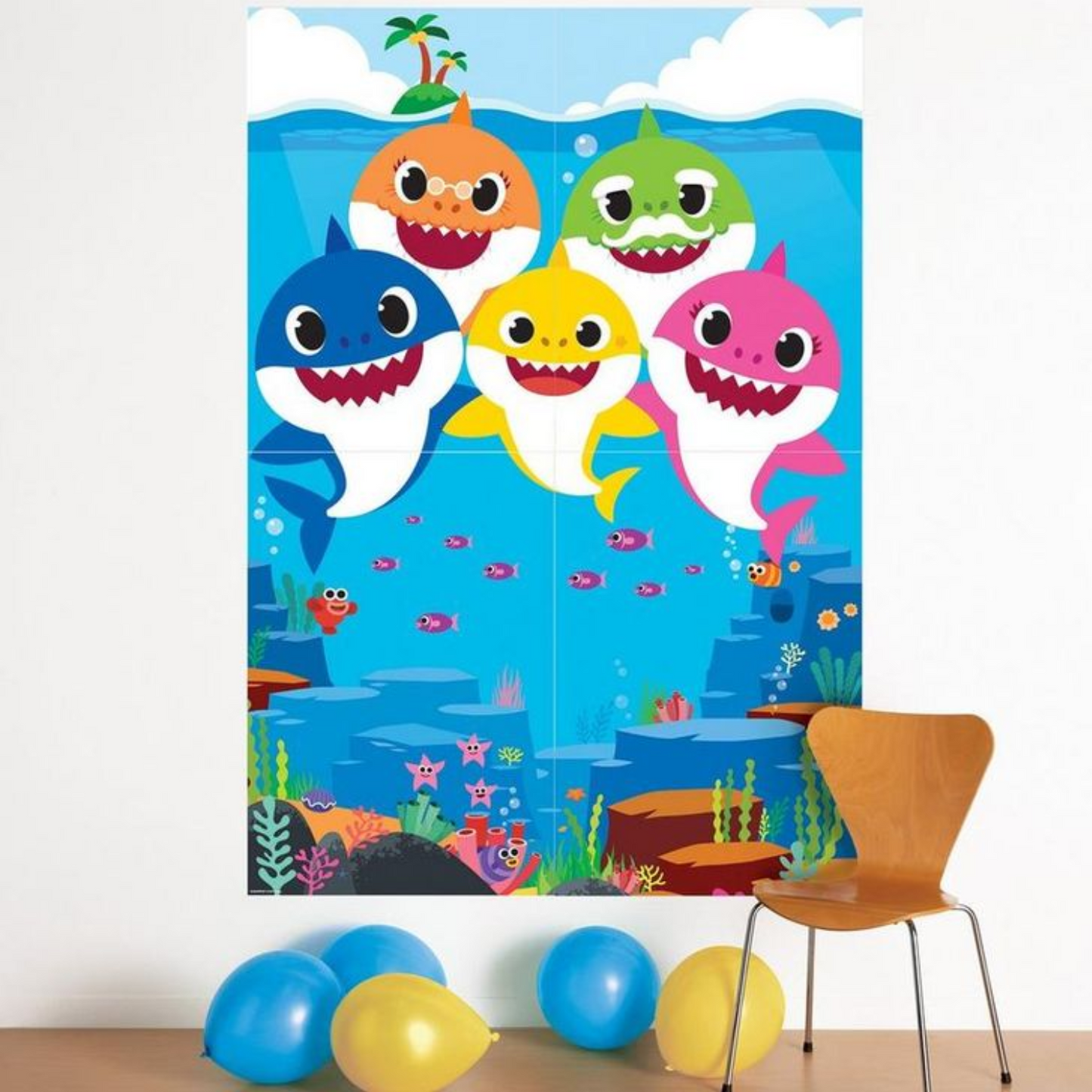 Baby shark backdrop